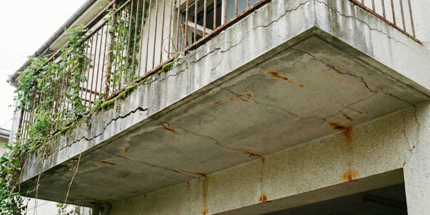 Crepe balcone pericolose