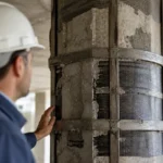 Rinforzo sismico di un pilastro in cemento armato con incamiciatura e fibre